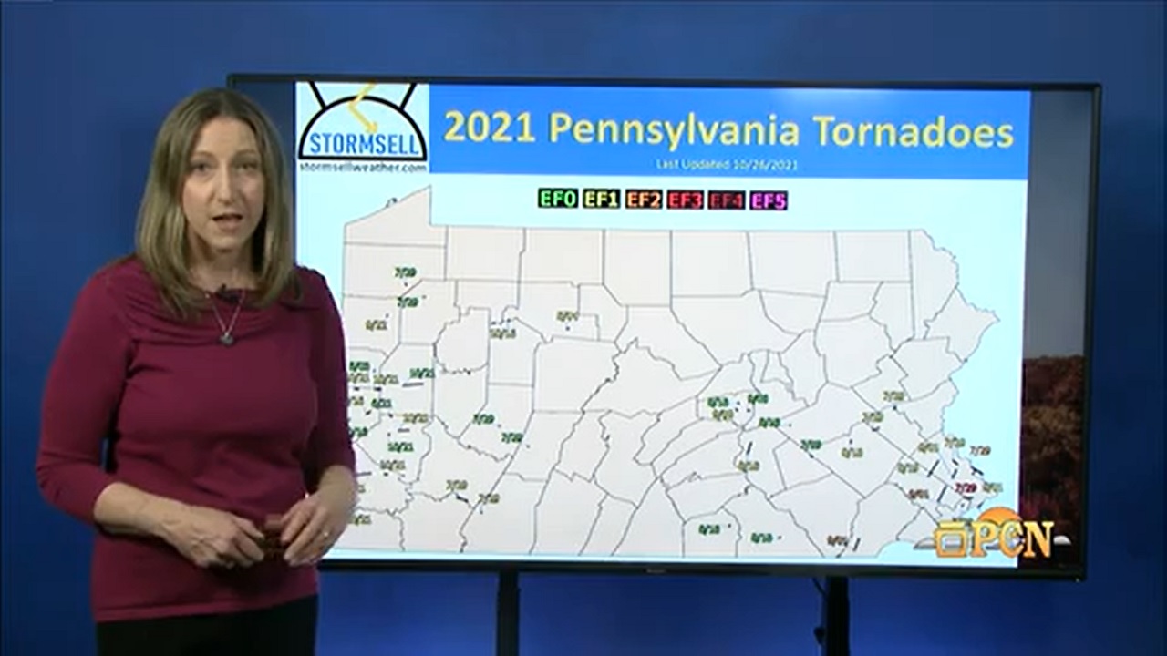 Stormsell tornado map on Weather World November 1, 2021